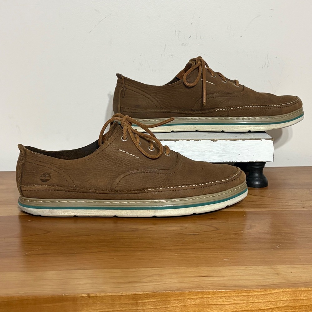 Timberland Earthkeepers Hookset Camp Oxford Brown Leather Shoes 5944R Mens 10